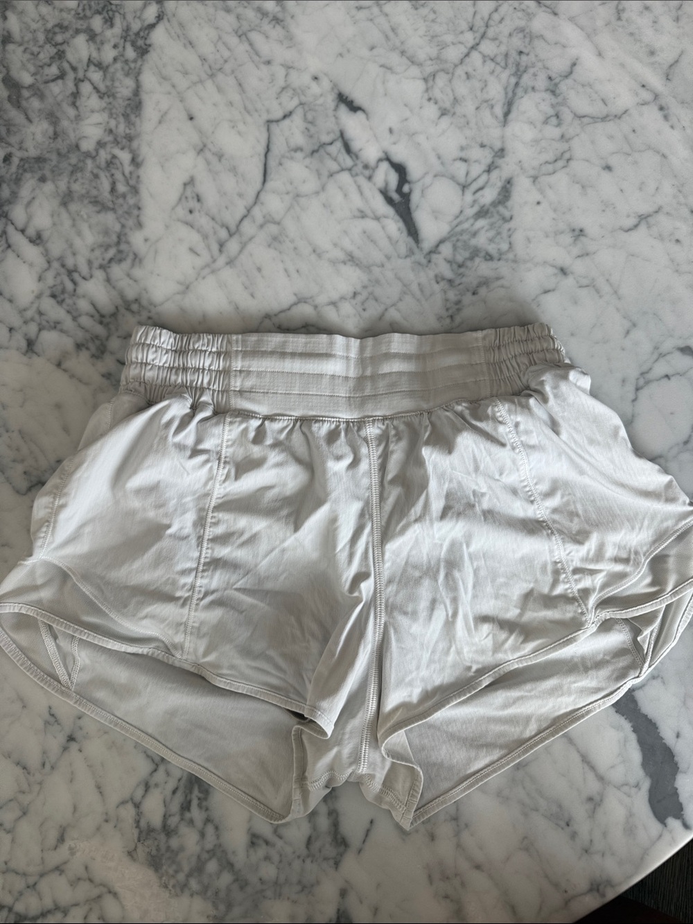 lululemon athletica white. 2” Hotty hot. Athletic Running Shorts